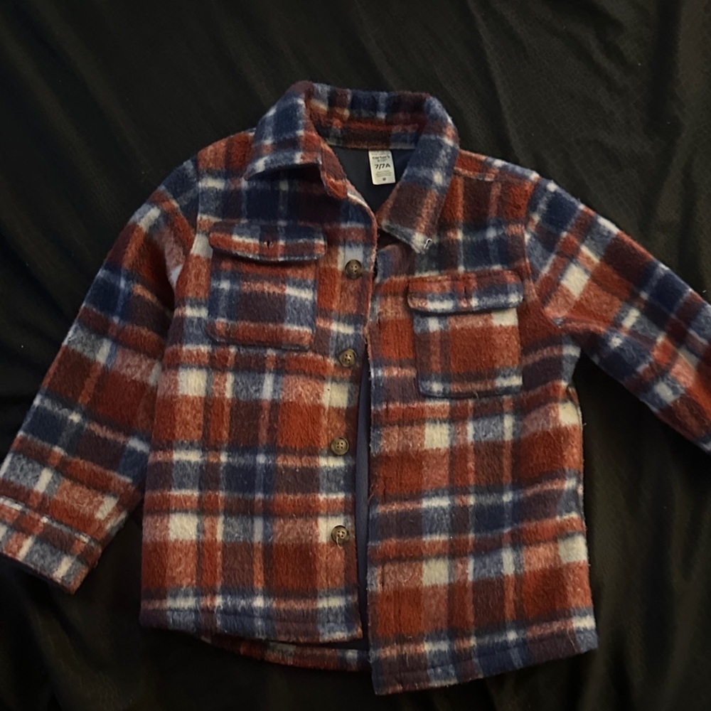 Carter's Red and Blue Plaid Kids Jacket